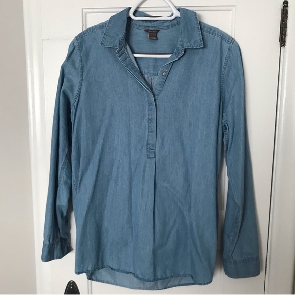 Eddie Bauer size M denim long sleeve shirt - Picture 1 of 14